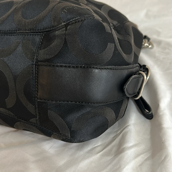 Coach Mia Opt Art Sateen Maggie Shoulder Bag Black #15757 - Picture 6 of 13